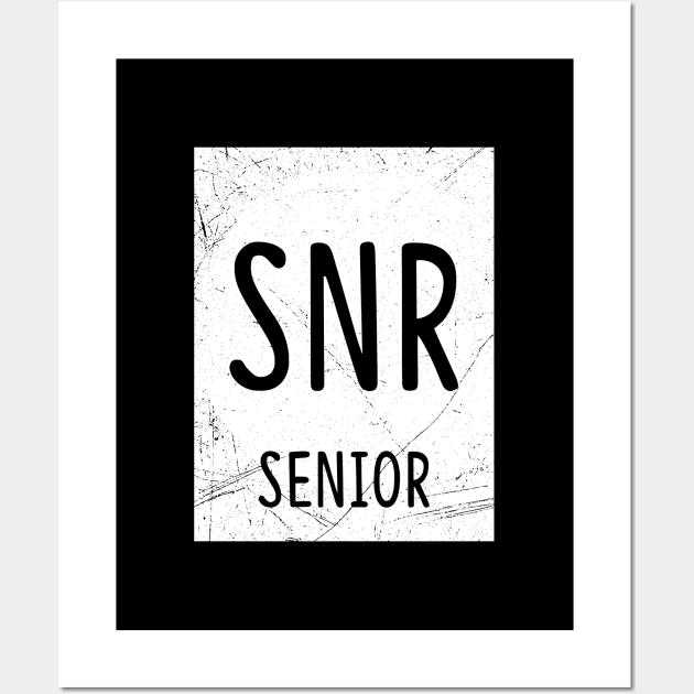 Snr Senior Chemistry Periodic Table Funny Science designs Wall Art by Science Puns